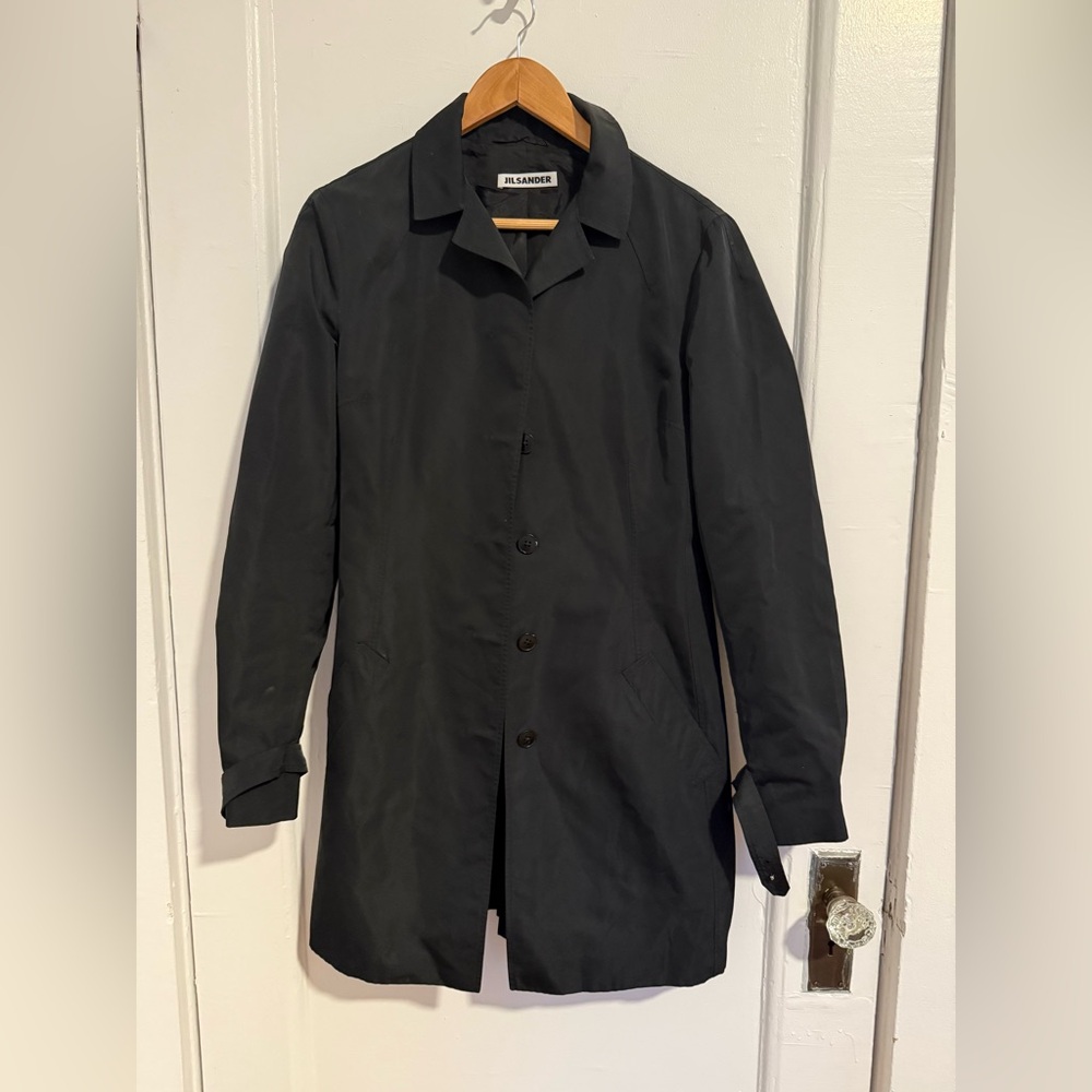 Jil Sander black trench